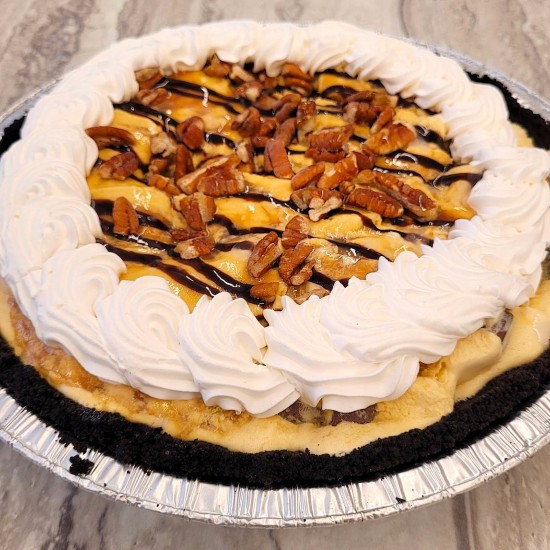 Caramel Turtle Ice Cream Pie