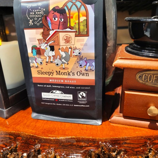 Locally Roasted Sleepy Monk's Own Baden Coffee Beans (1/2 lb.)