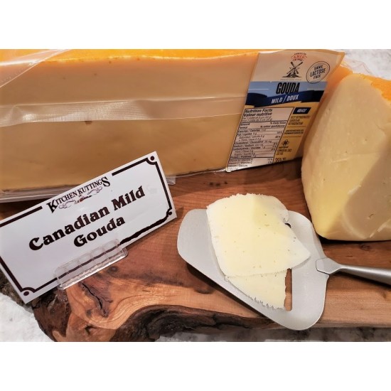 Fresh Cut Canadian Mild Gouda (lactose free) (per 1/2 lb.) Fresh Cut Canadian Mild Gouda (lactose free) (per 1/2 lb.)