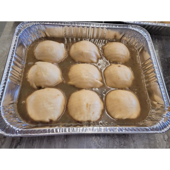 Homemade Apple Dumplings in a Caramel Sauce (Frozen) Homemade Apple Dumplings in a Caramel Sauce (Frozen)