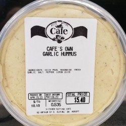  Cafe's Own Homemade Garlic Hummus